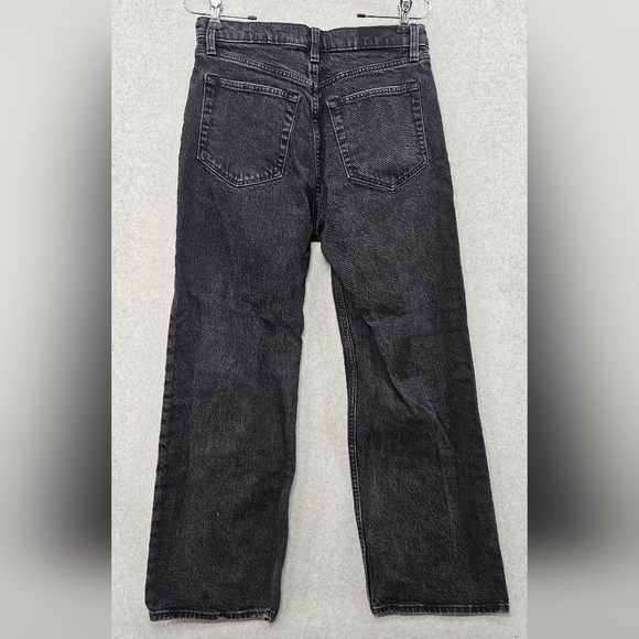 Abercrombie & Fitch High Rise‎ 90's Relaxed Straight Leg Black Jeans Women's 28 - Picture 3 of 4